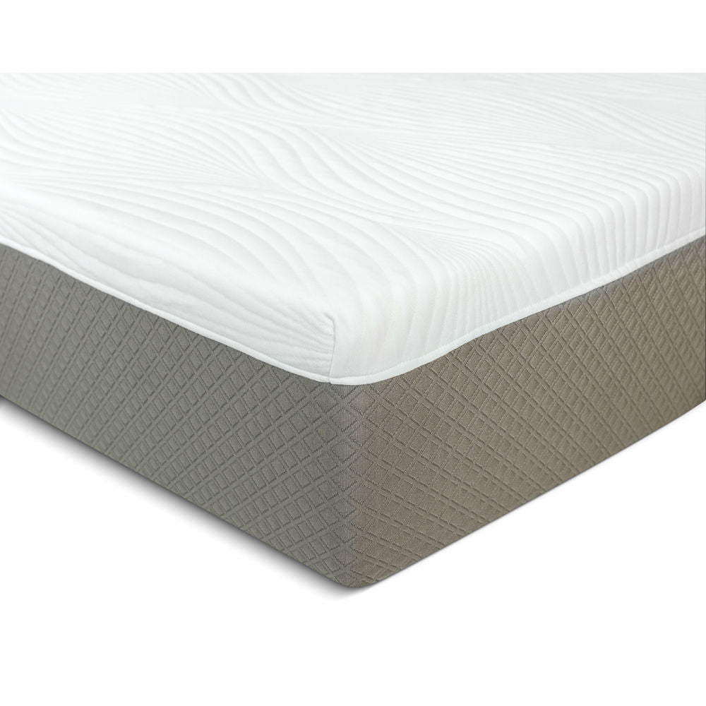 Materasso in memory foam gel ecologico Maxrest da 10 pollici per letto matrimoniale - Bianco sporco