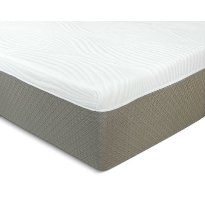 Materasso in memory foam gel ecologico Maxrest da 10 pollici per letto singolo - Bianco