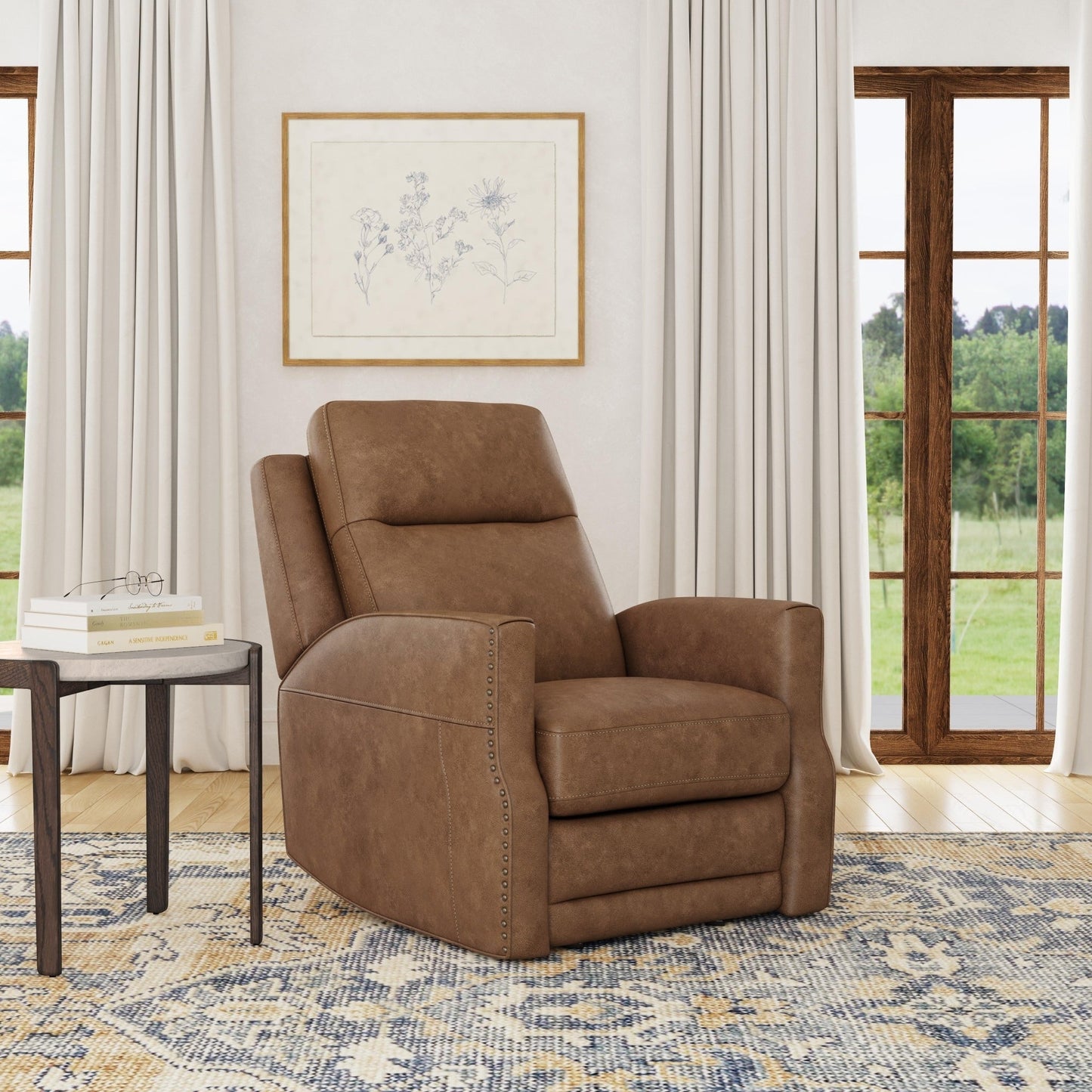 Poltrona reclinabile elettrica Maxwellton Cedar con poggiatesta e supporto lombare elettrici di Flexsteel