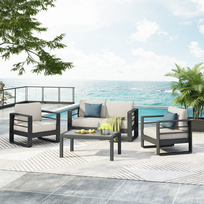 Set da chat in alluminio Maya Bay di Christopher Knight Home