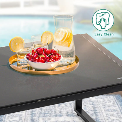 Gruppo di sedute Mcferran per 4 persone con cuscini