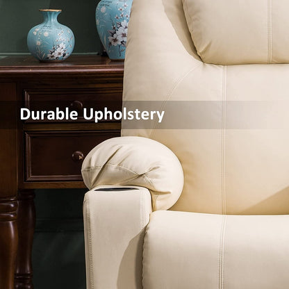 Poltrona reclinabile elettrica MCombo con massaggio e calore, 3 posizioni, porte USB, similpelle 7040