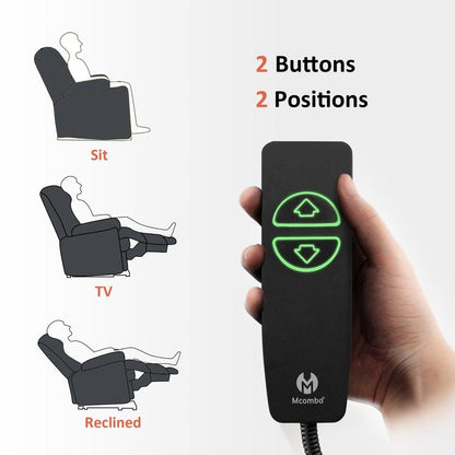 Poltrona reclinabile elettrica Mcombo con massaggio e calore, similpelle 7050