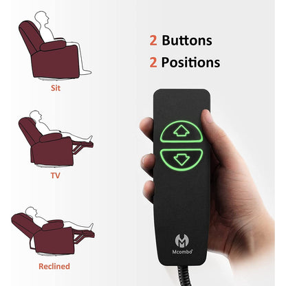 Poltrona reclinabile girevole elettrica MCombo Large con massaggio e calore, in similpelle 7748