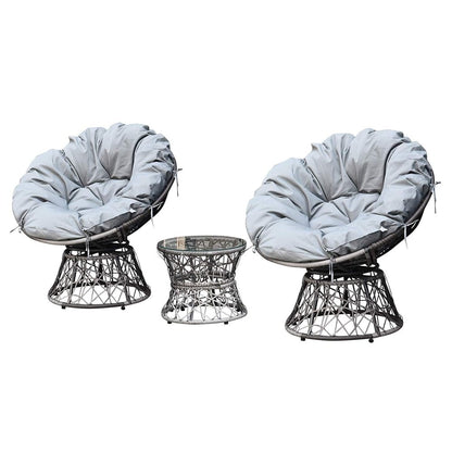 Sedia in vimini Papasan per 2 persone, modello Mcombo Patio Furniture