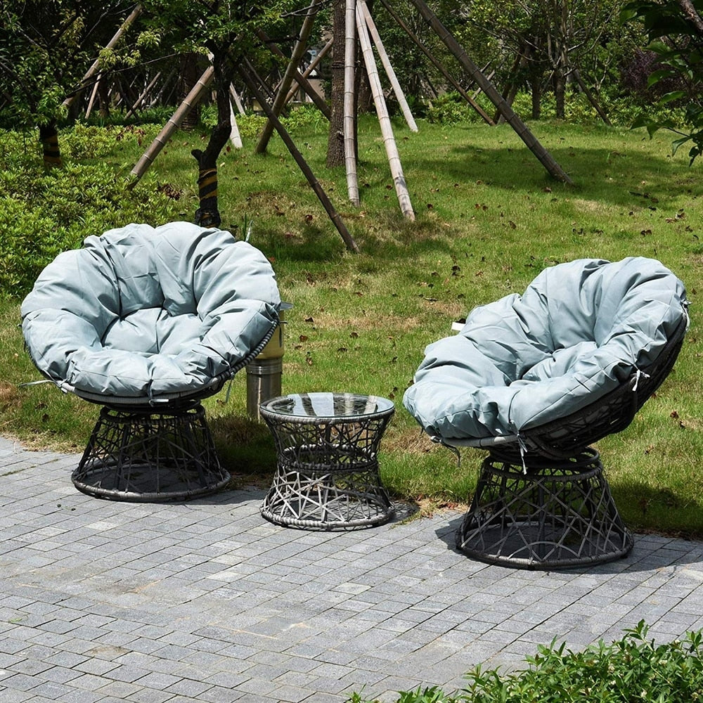 Sedia in vimini Papasan per 2 persone, modello Mcombo Patio Furniture