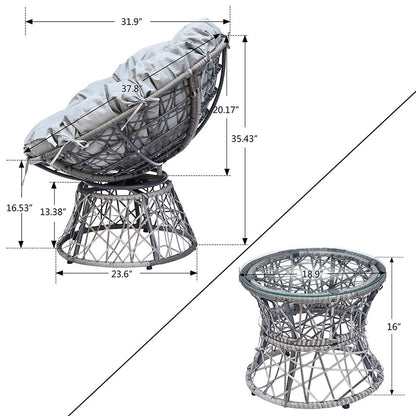 Sedia in vimini Papasan per 2 persone, modello Mcombo Patio Furniture