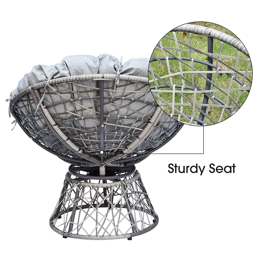 Sedia in vimini Papasan per 2 persone, modello Mcombo Patio Furniture