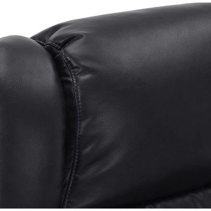 Poltrone reclinabili girevoli MCombo con poggiapiedi, poltrone TV con massaggio vibrante e tasca laterale