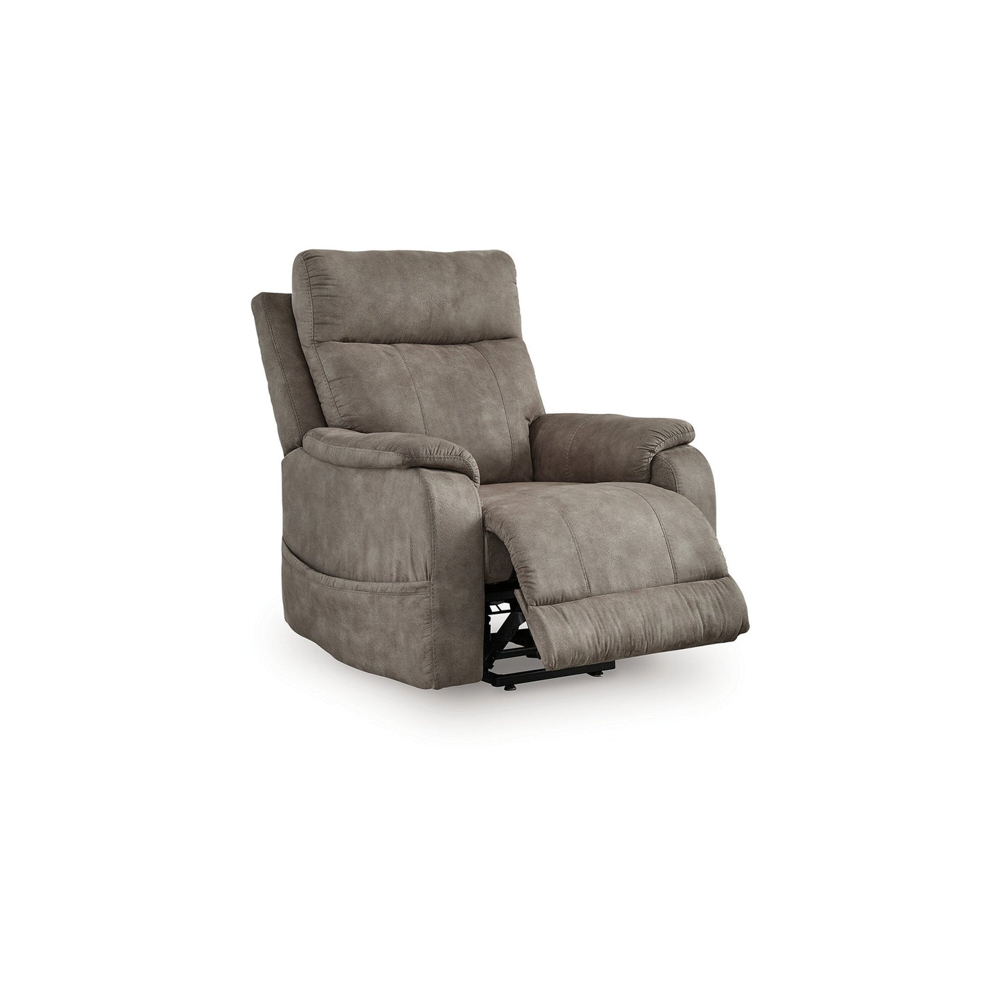 Poltrona reclinabile Mead Power, con riscaldamento e massaggio, in similpelle grigia da 35 pollici
