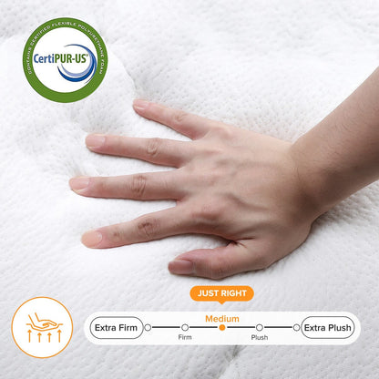 Materasso ibrido di livello di comfort medio da 10 pollici, traspirante e rinfrescante