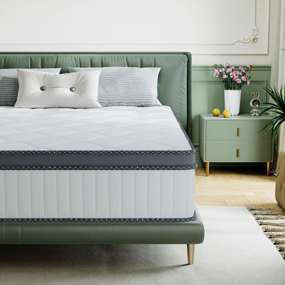 Materasso ibrido di livello di comfort medio da 10 pollici, traspirante e rinfrescante