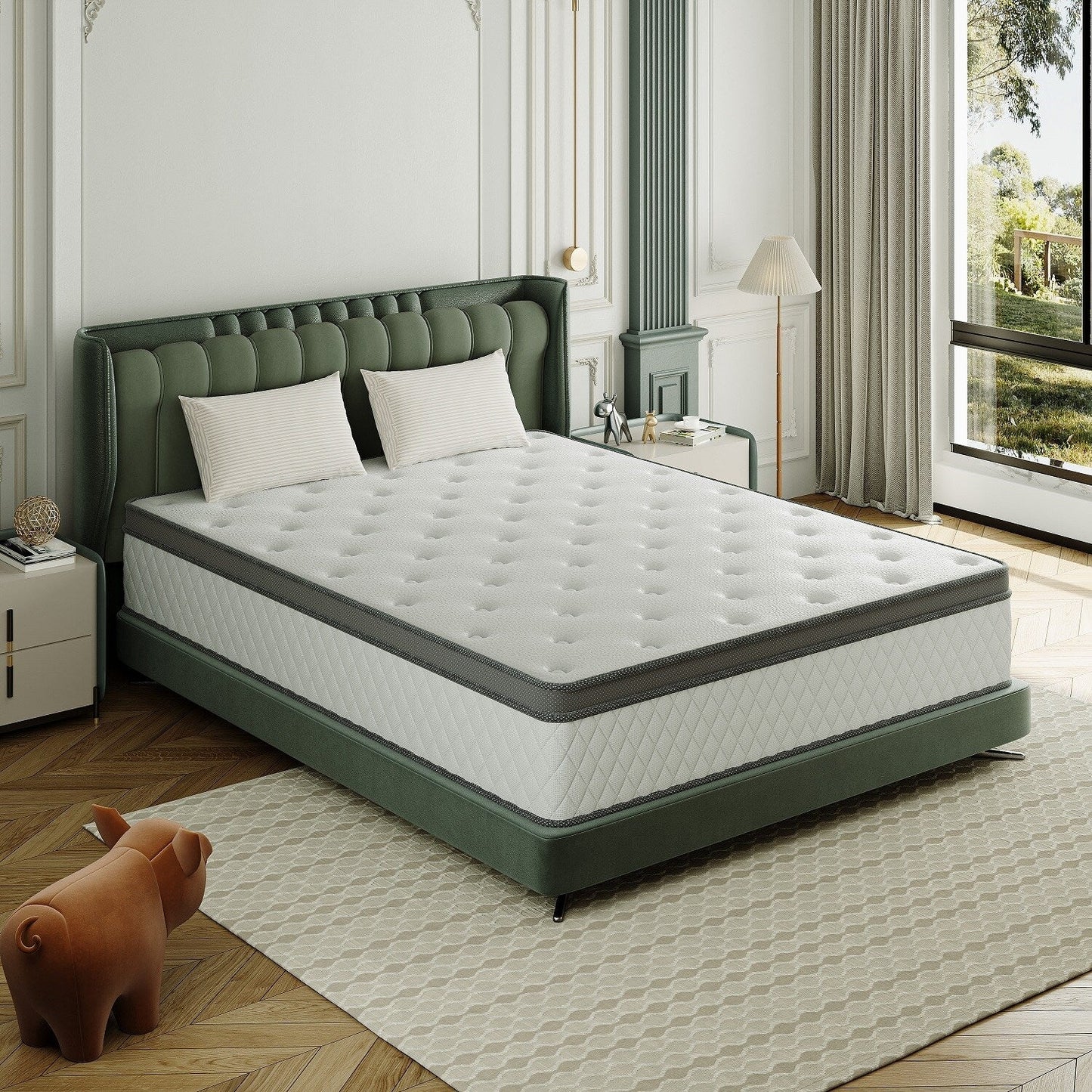 Materasso ibrido di livello di comfort medio da 8 pollici, traspirante e rinfrescante - TWIN