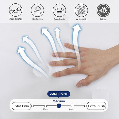 Materasso ibrido di livello di comfort medio da 8 pollici, traspirante e rinfrescante - TWIN