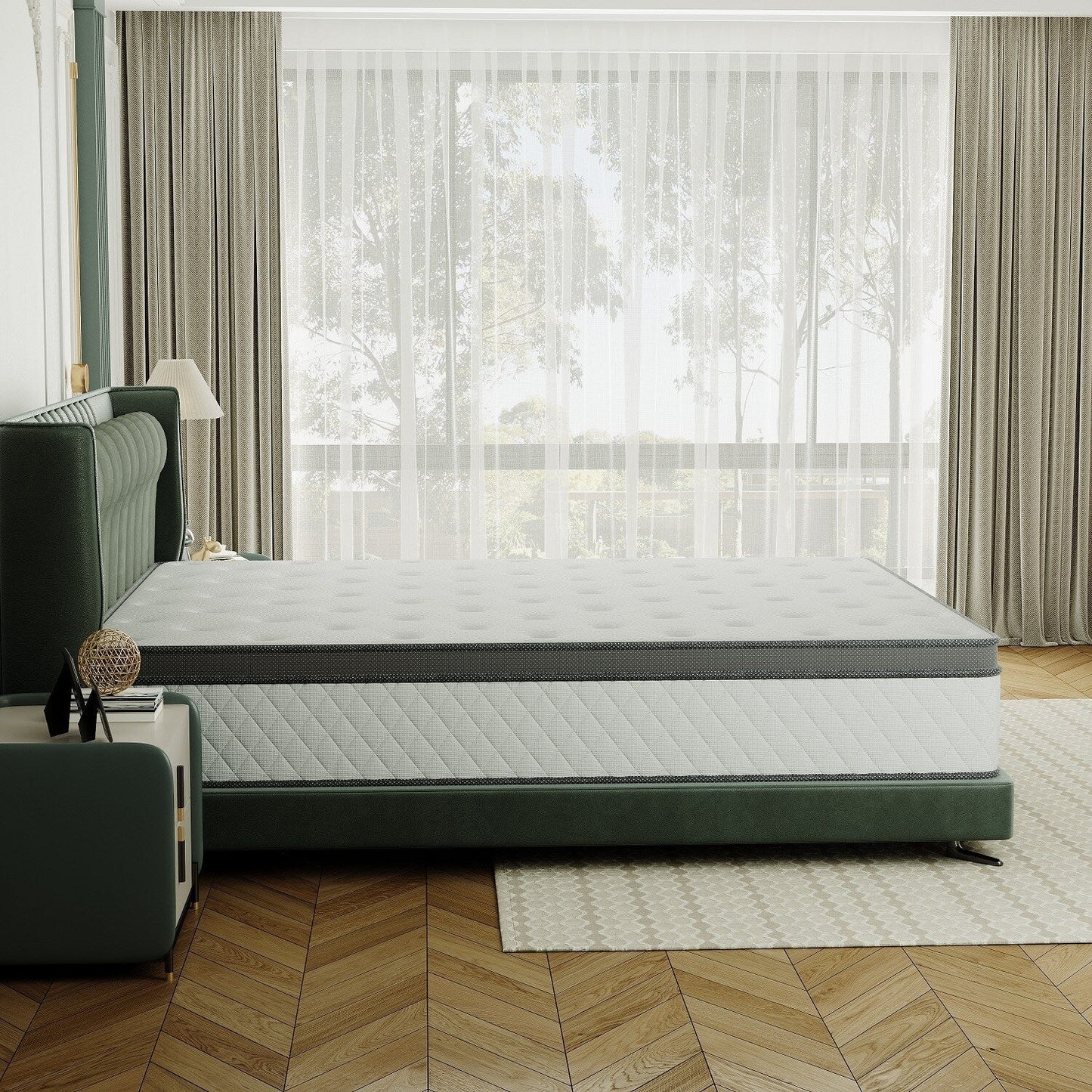 Materasso ibrido di livello di comfort medio da 8 pollici, traspirante e rinfrescante - TWIN