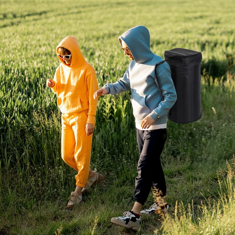 Materasso da campeggio in memory foam con cuscino, fodera rimovibile e borsa portaoggetti