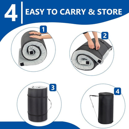 Materasso da campeggio in memory foam con fodera rimovibile e borsa portaoggetti