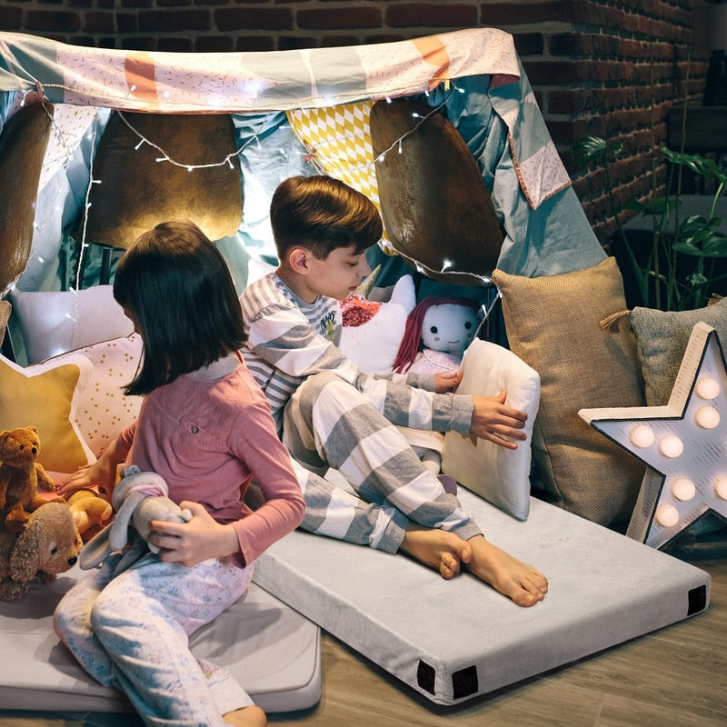 Materasso da campeggio in memory foam con fodera rimovibile e borsa portaoggetti