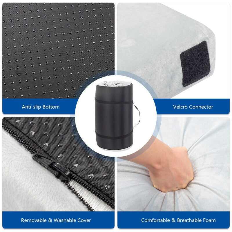 Materasso da campeggio in memory foam con fodera rimovibile e borsa portaoggetti