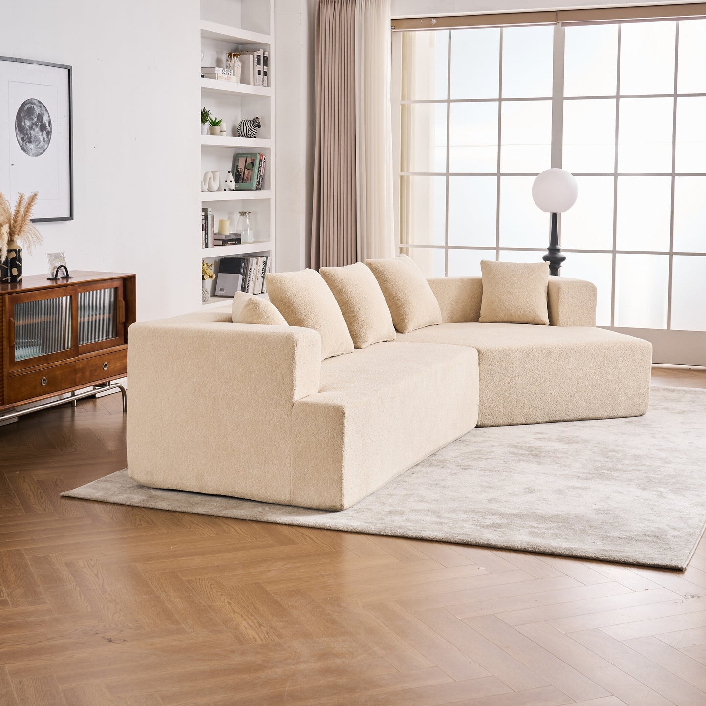 Divano in memory foam, nessuna installazione e facile da trasportare, divano moderno con seduta profonda e tessuto in ciniglia