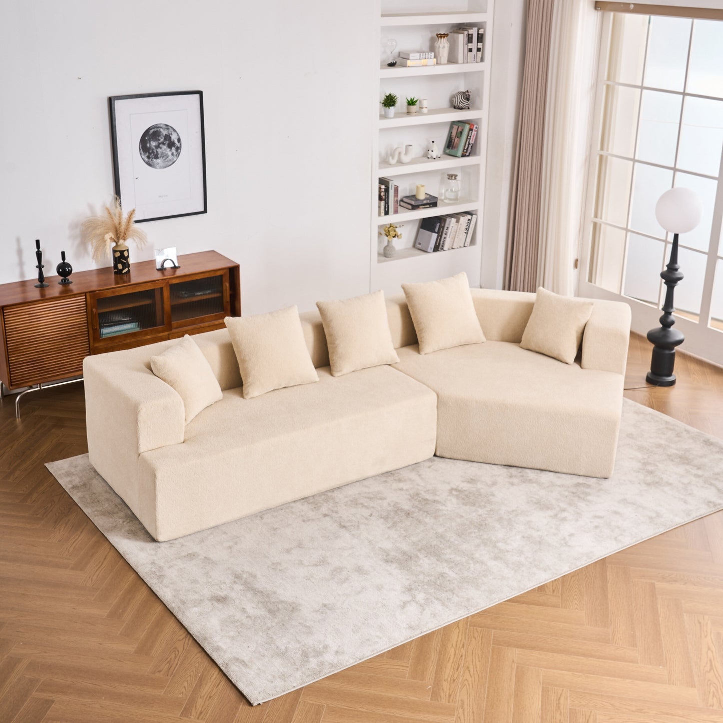 Divano in memory foam, nessuna installazione e facile da trasportare, divano moderno con seduta profonda e tessuto in ciniglia