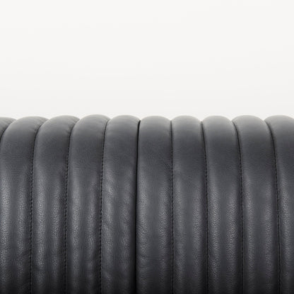 Divano rivestito in vera pelle Ricciardo Cognac - 86,6 L x 38,6 W x 26,4 H