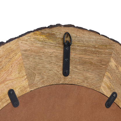 Specchio da parete rotondo in legno con bordo vivo Meredith di River of Goods - 30,5 x 1 x 30,5
