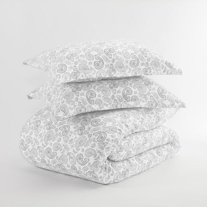 Set copripiumino oversize con stampa Paisley Simply Soft da 3 pezzi