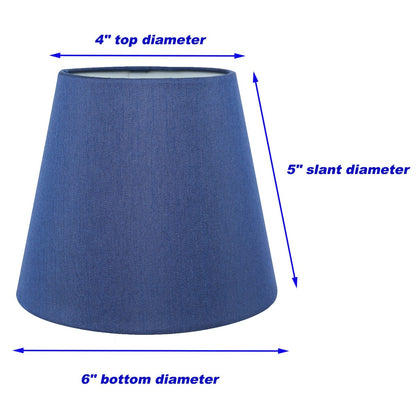 Paralumi per lampadari Meriville in finta seta con clip, 4 pollici x 6 pollici x 5 pollici