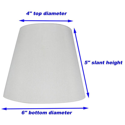 Paralumi per lampadari Meriville in finta seta con clip, 4 pollici x 6 pollici x 5 pollici