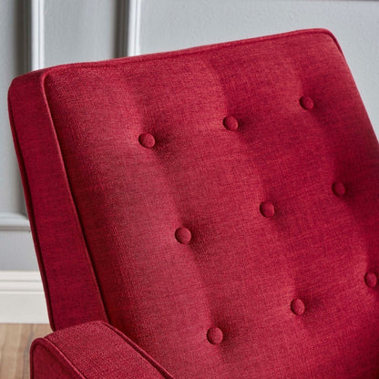 Poltrona reclinabile Mervynn Mid-Century Modern con bottoni in tessuto trapuntato di Christopher Knight Home