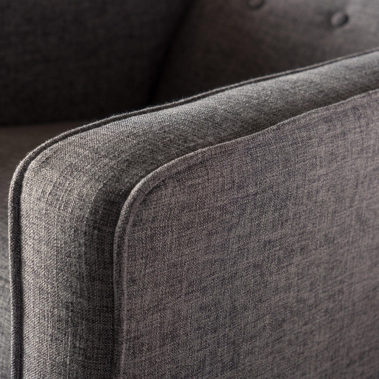 Poltrona reclinabile Mervynn Mid-Century Modern con bottoni in tessuto trapuntato di Christopher Knight Home