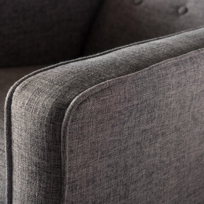 Poltrona reclinabile Mervynn Mid-Century Modern con bottoni in tessuto trapuntato di Christopher Knight Home