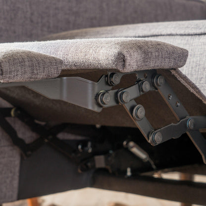 Poltrona reclinabile Mervynn Mid-Century Modern con bottoni in tessuto trapuntato di Christopher Knight Home