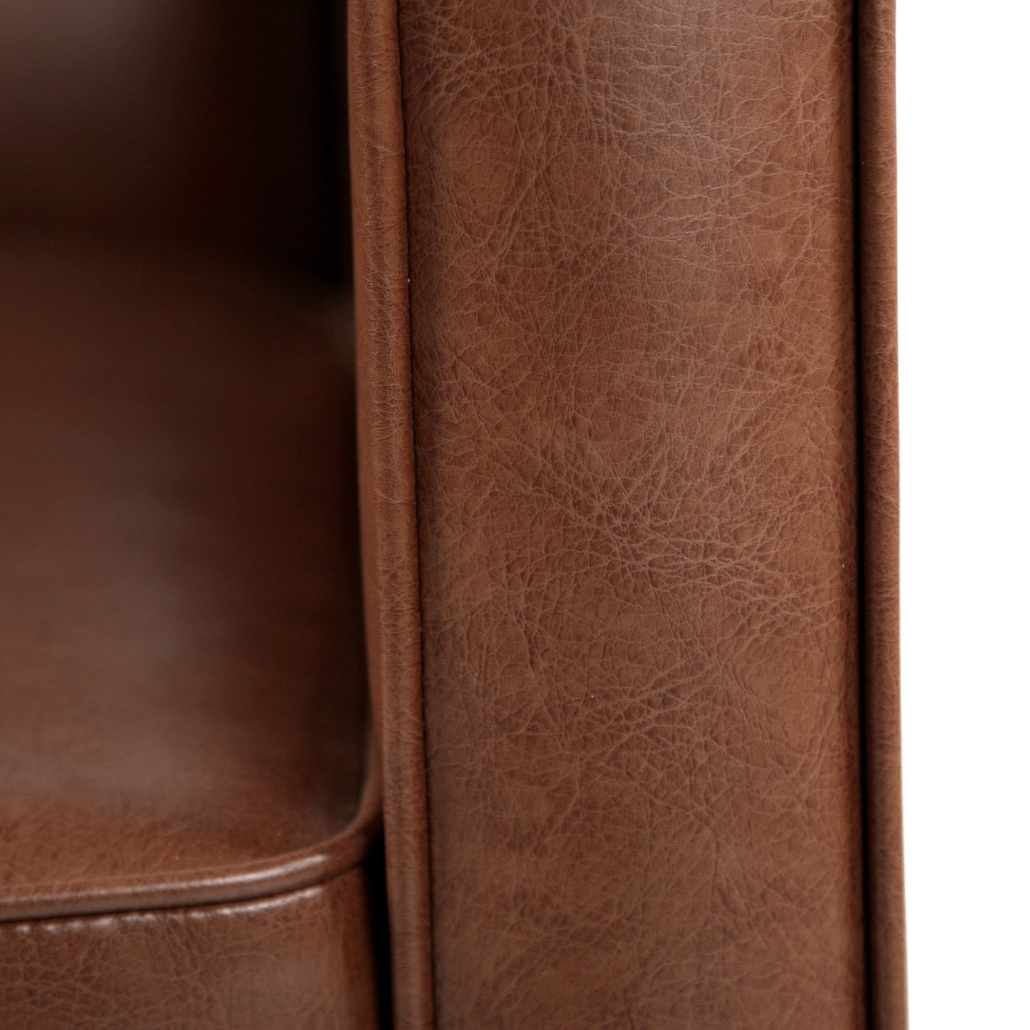 Poltrona reclinabile Mervynn in similpelle con bottoni trapuntati di metà secolo di Christopher Knight Home