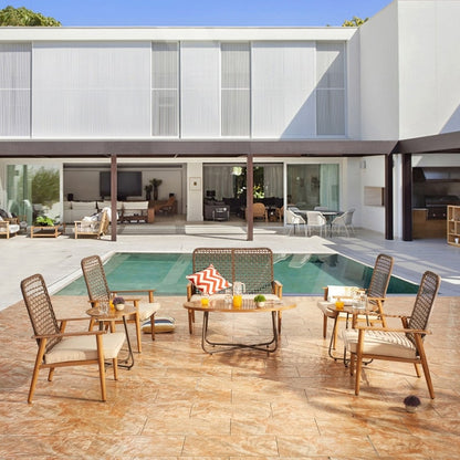 Set da conversazione per esterni in rete da 9 pezzi