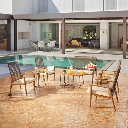 Set da conversazione per esterni in rete da 9 pezzi