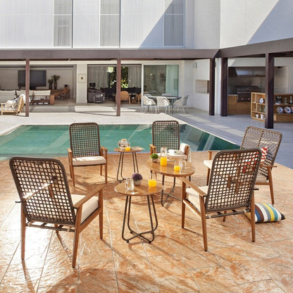 Set da conversazione per esterni in rete da 9 pezzi