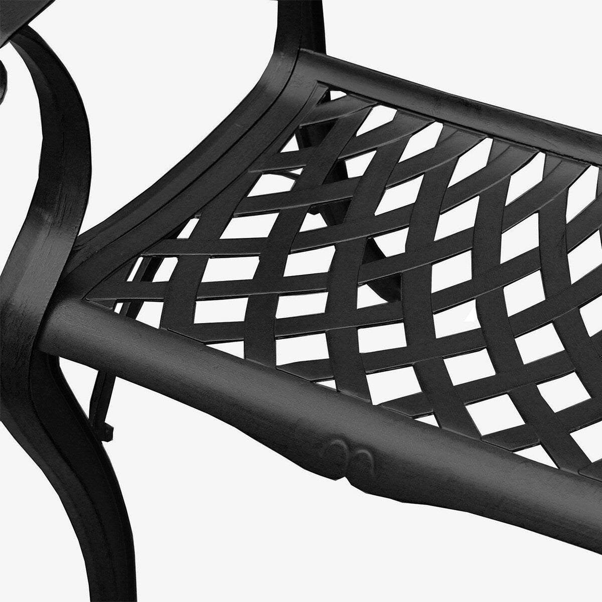 Set da pranzo rotondo Mesh Lattice da 59 pollici con Lazy Susan e sei sedie - N/D