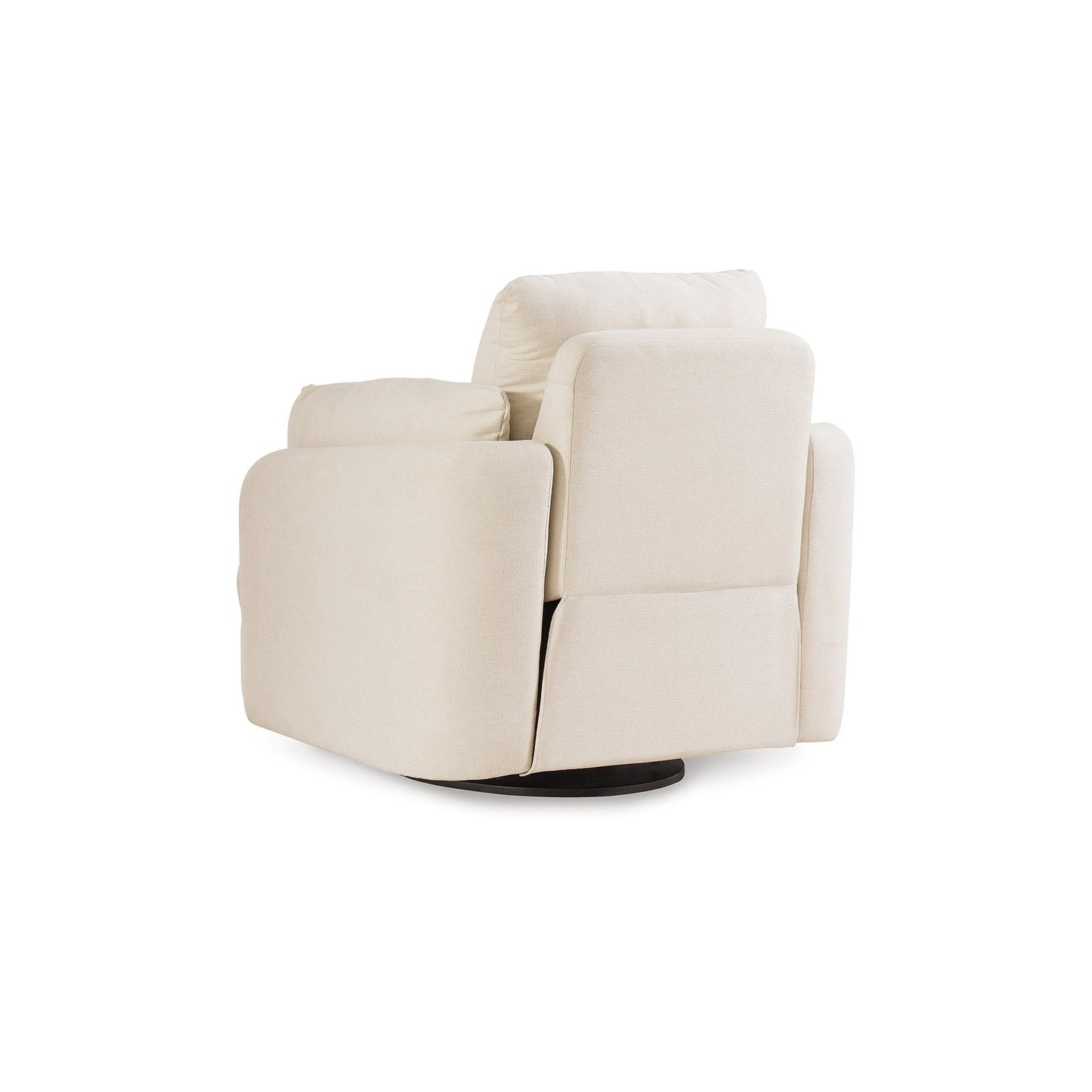 Poltrona reclinabile girevole manuale Meso, in poliestere Nuvella avorio