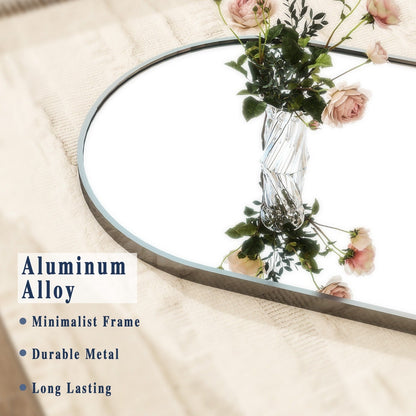 Specchio a figura intera ad arco in metallo, specchio da terra, specchio da parete