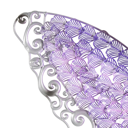 Decorazione da parete per interni ed esterni a forma di farfalla in metallo - Argento, verde, rosa - Roche River Decor