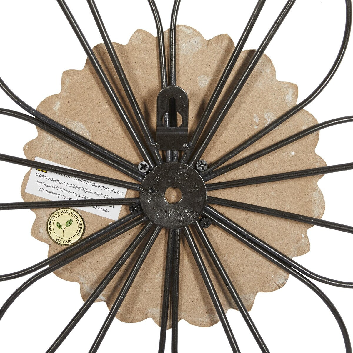 Decorazione da parete floreale in metallo per la casa - Set di 2 neri - Roche River Decor