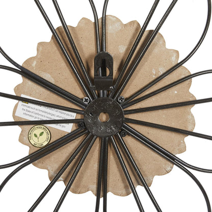 Decorazione da parete floreale in metallo per la casa - Set di 2 neri - Roche River Decor