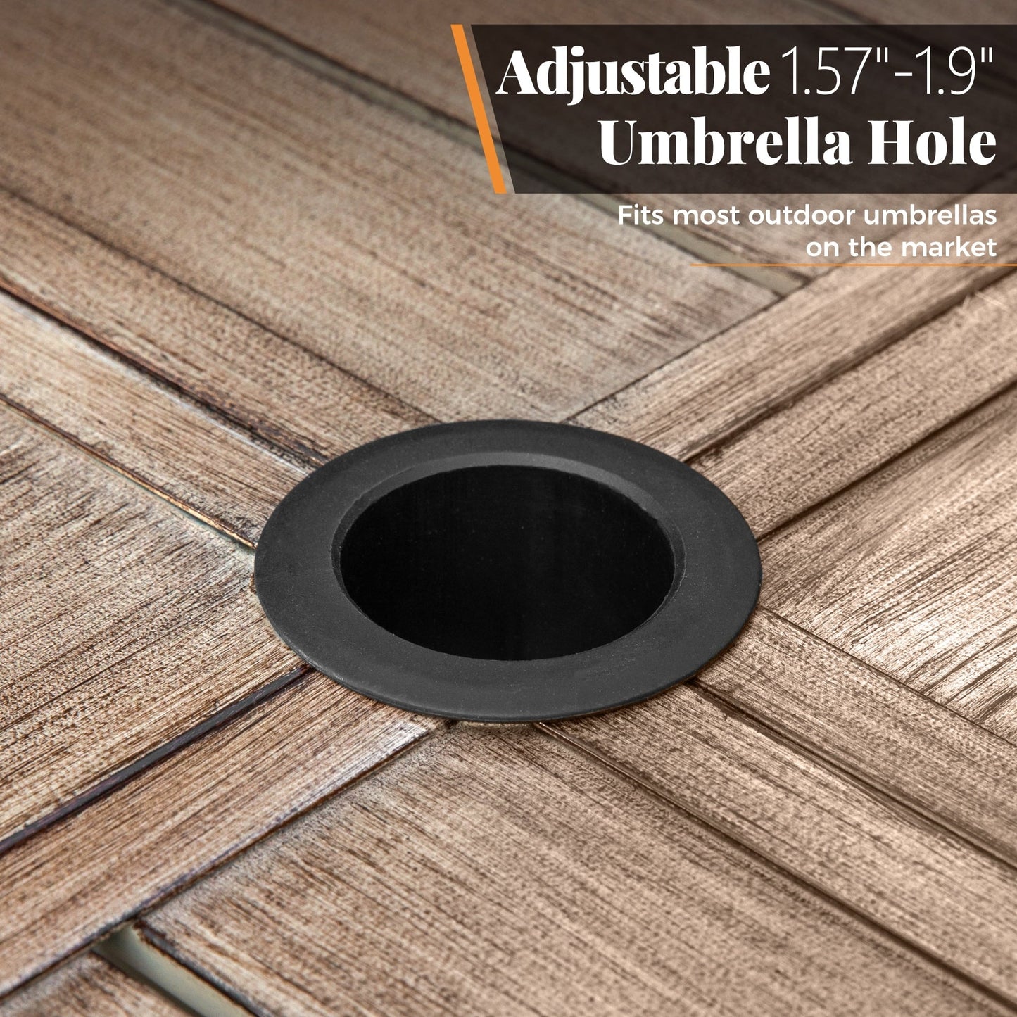 Set da pranzo da esterno in metallo per 8 persone con tavolo quadrato e sedie fisse e girevoli imbottite resistenti, set di mobili da giardino (beige)