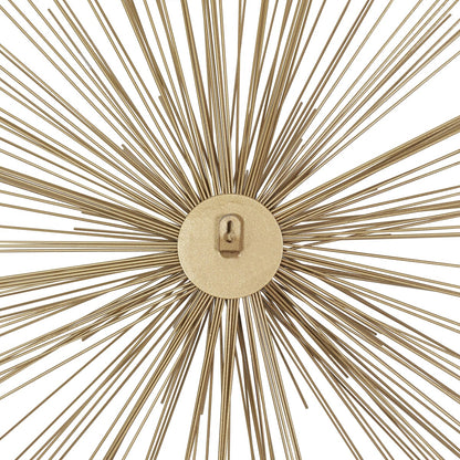 Decorazione da parete 3D grande a forma di stella in metallo - Oro - Roche River Decor