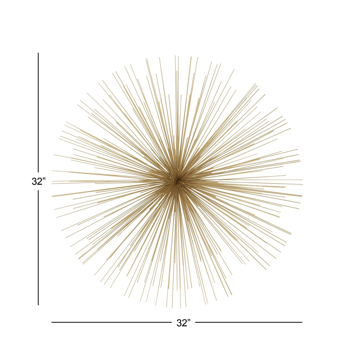 Decorazione da parete 3D grande a forma di stella in metallo - Oro - Roche River Decor