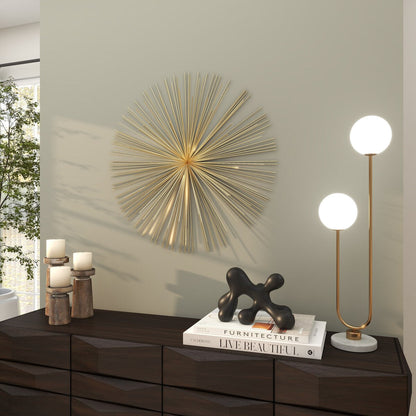 Decorazione da parete 3D grande a forma di stella in metallo - Oro - Roche River Decor