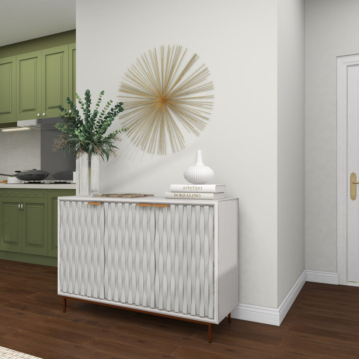 Decorazione da parete 3D grande a forma di stella in metallo - Oro - Roche River Decor