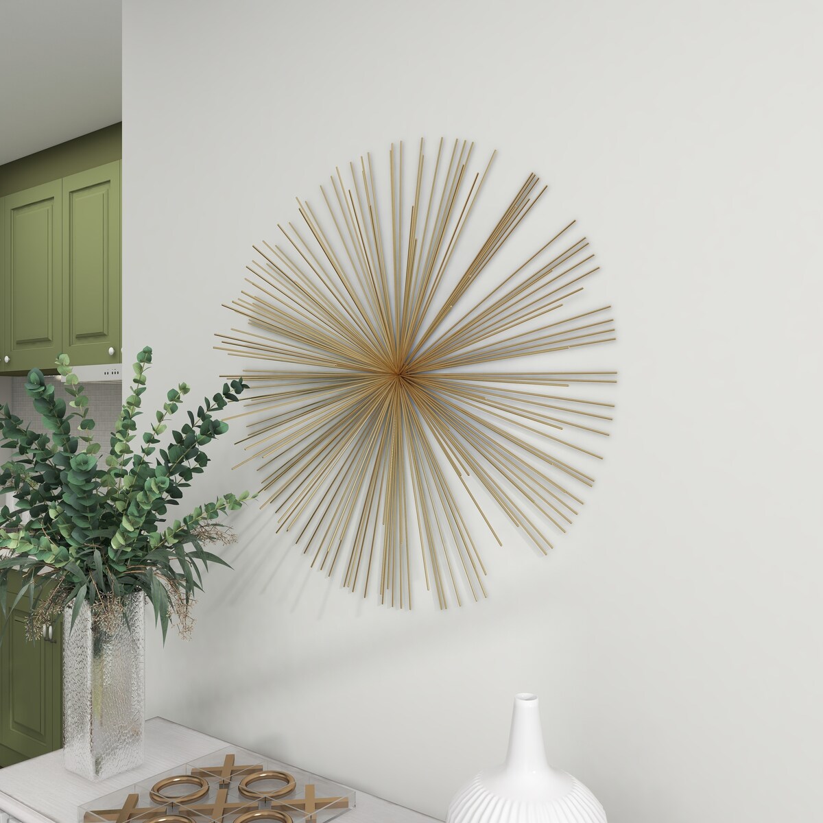 Decorazione da parete 3D grande a forma di stella in metallo - Oro - Roche River Decor